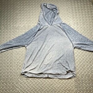 Lincoln Outfitters Women's Blue Wash Hooded Cardigan‎ Size L